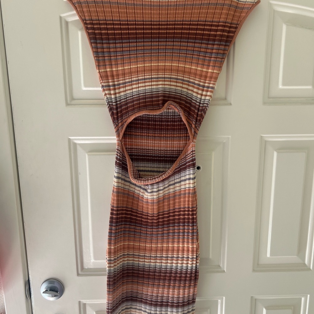 Wilfred Free Multicolor Striped Knit Body Con Dress